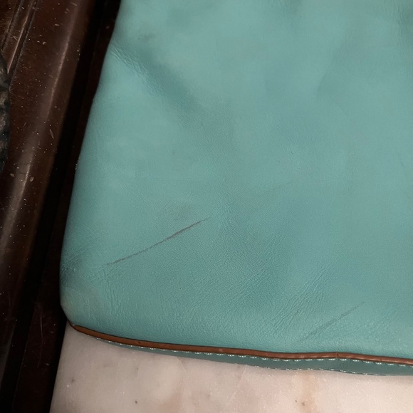 Botkier Leather Turquoise Clutch - Picture 11 of 11